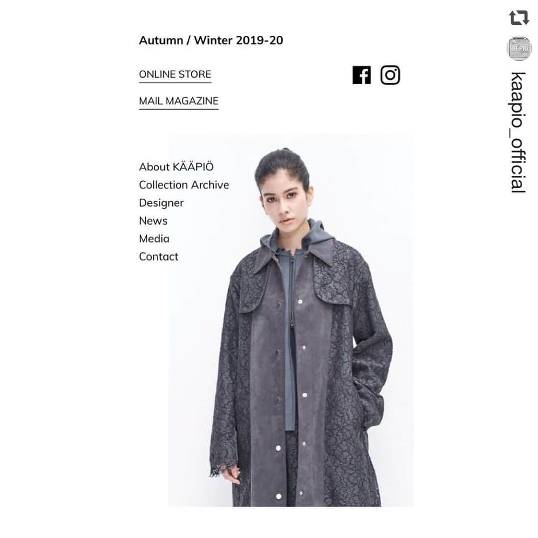 太田好治のインスタグラム：「#repost @kaapio_official KAAPIOのHPがリニューアルしました。今シーズンは、Bona Fide(本物の)というテーマで、レースとニットを合わせたニットpulloverや、異素材の糸でデザインしたトップスなど、一枚で華やかに決まる主役級ニットをご提案させていただいております。 今後のイベント情報も随時アップしてまいりますので、ぜひチェックしてみてください。  #kaapio #HP更新 #aw19collection」