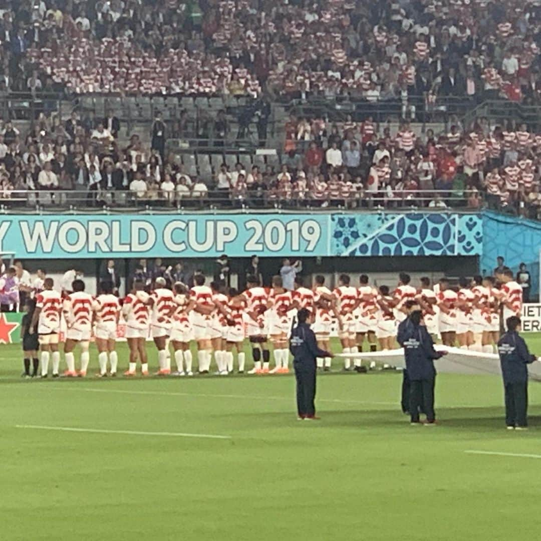 渡部建さんのインスタグラム写真 - (渡部建Instagram)「やったー日本勝利！ボーナスポイントもゲット！  #RWC2019  #ラグビー #rugby #日本代表 #ワールドカップ #ロシア代表 #開幕戦」9月20日 22時16分 - watabeken