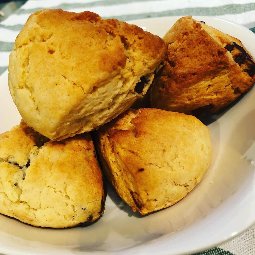 佐竹海莉のインスタグラム：「久しぶりにチョコチャンクスコーンを焼きました。  #佐竹洋菓子店」