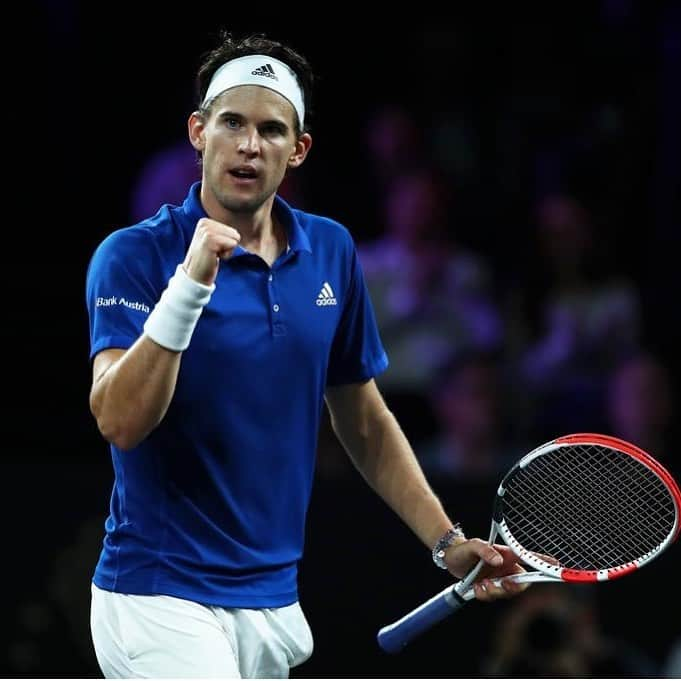 ドミニク・ティエムさんのインスタグラム写真 - (ドミニク・ティエムInstagram)「@lavercup Day 1 🎾💫 What a great match against @denis.shapovalov and what an outstanding atmosphere 🇪🇺 #lavercup #geneva #createdwithadidas #4ocean」9月21日 0時10分 - domithiem