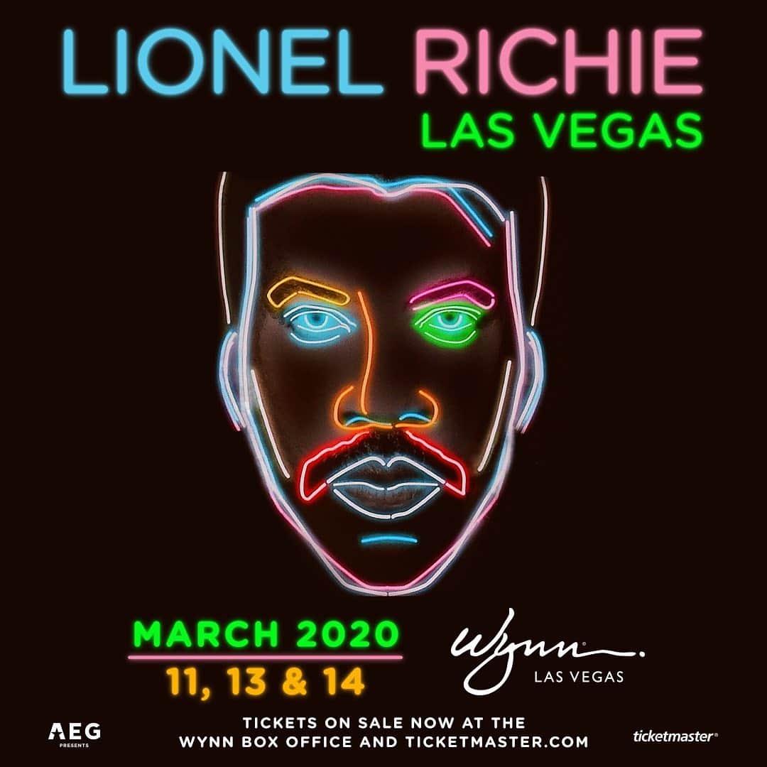 ライオネル・リッチーさんのインスタグラム写真 - (ライオネル・リッチーInstagram)「Hello again Las Vegas! I can’t wait to perform for you all next year! See you in March 2020 at Encore Theater at @wynnlasvegas. This new show is going to be so much fun! Tickets are on sale NOW at Ticketmaster.com」9月21日 2時07分 - lionelrichie