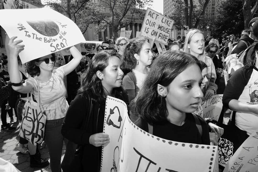 The New Yorkerさんのインスタグラム写真 - (The New YorkerInstagram)「Tahmina Ahmed and Andrea Tapia are juniors at the Young Women’s Leadership School of Astoria, in Queens. They cited Greta Thunberg as the reason they felt galvanized to march in today’s global #ClimateStrike. “We’re socially conscious, but we don’t have the experience of activism. We really thought, It’s too much to not do anything at all,” Ahmed said. Photograph by @jonnotherattman.」9月21日 3時10分 - newyorkermag