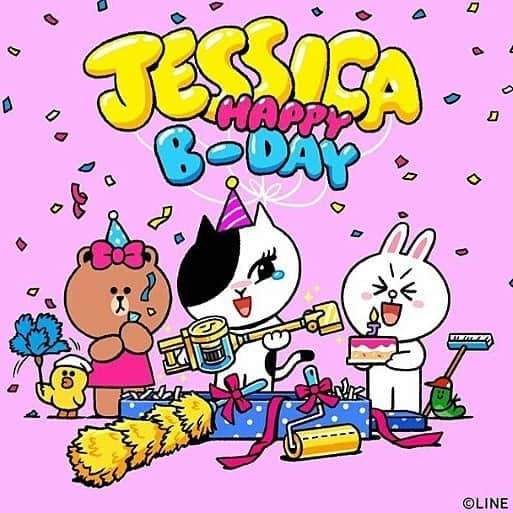 CHOCOのインスタグラム：「Happy B-day Jessica!!!🐱🎂🎁 @jessicalinefriends #linefriends #JESSICA #SALLY #CHOCO #CONY #EDWARD #Birthay #September21th」