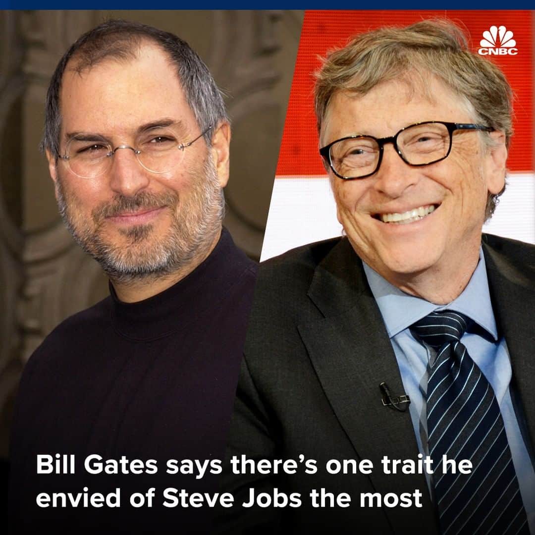 CNBCさんのインスタグラム写真 - (CNBCInstagram)「Bill Gates and Steve Jobs were once fierce rivals. 🔥⁠ ⁠ Though the two tech titans eventually developed into friends, there’s one trait of Jobs’ that the Microsoft founder says he is still particularly envious of — Jobs’ uncanny public speaking abilities.⁠ ⁠ Gates said he wishes he could emulate his late friend’s talent for speaking, especially when he is raising awareness for various philanthropic causes that he supports.⁠ ⁠ “I wish I could be as magical because I have causes that are in some ways more impactful and I need to make sure they don’t get ignored,” Gates said.⁠ ⁠ To learn more about the two tech titans’ friendship, visit the link in bio. (With @CNBCMakeIt)」9月21日 20時00分 - cnbc