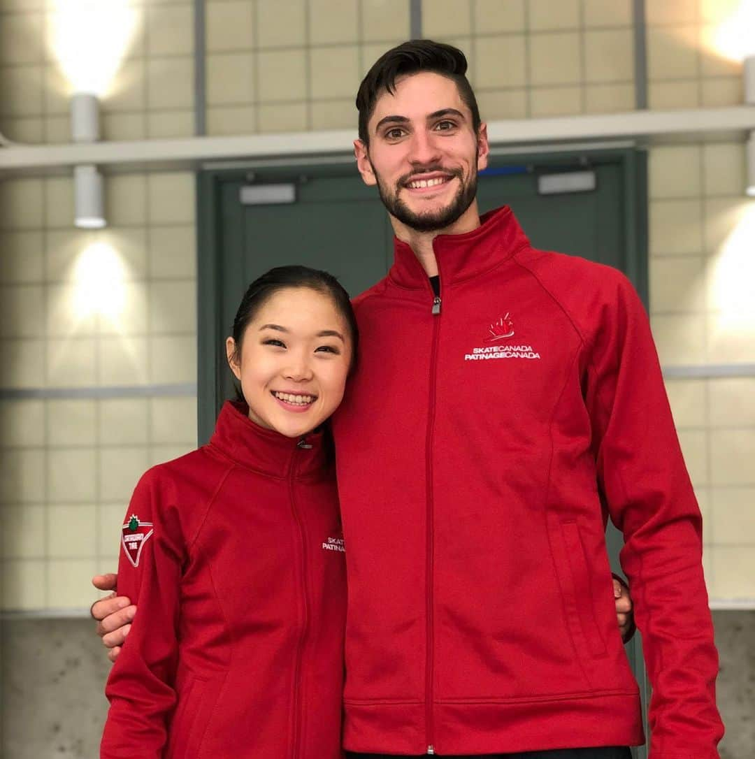 フランシス・ブードロー＝オデのインスタグラム：「First one in the books!  Happy with our first international performance at 2019 US Classic in SLC.  Première compétition internationale au US Classic 2019 à SLC!  Merci à @skate_canada et @patinageqc pour l’opportunité!! #feelsgoodtobeback」