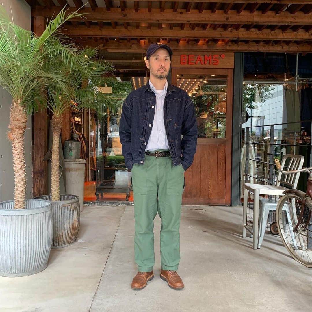 のインスタグラム：「BEAMS PLUS STYLE  #beams #beamsplus #beamsplusharajuku #harajuku #tokyo #japan #warehouse #brownduckdigger #nonpareil #engineeredgarments #alden #rowingblazers #mensfashion #menstyle #menswear」