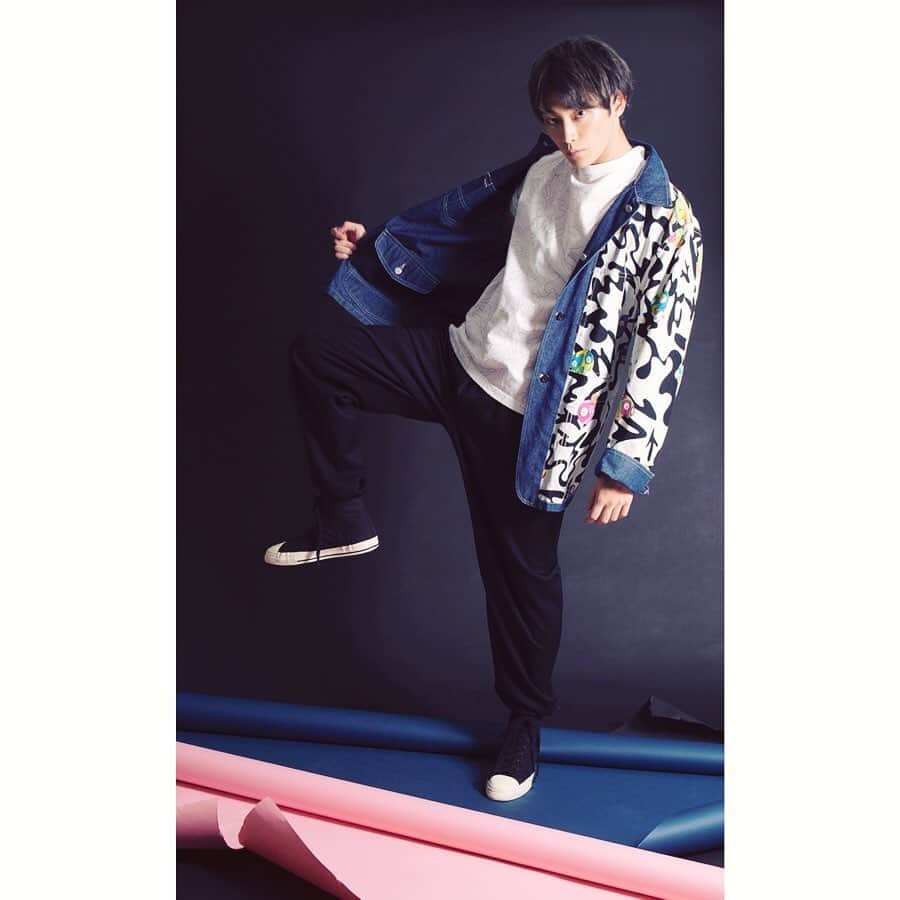 のインスタグラム：「★STYLING SITE随時更新！★ #isseymiyakemen #村上隆 #yohjiyamamoto  #ysformen model  @kahma1106tiffany  playful-dc.com/p_styling/mobi…  #古着 #古着買取 #イッセイミヤケメン #ポジきのこ #柄 #コラボ #casual #メンズ」