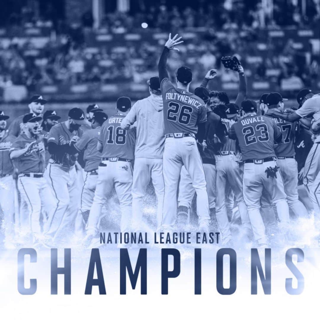 チャーリー・カルバーソンのインスタグラム：「2019 NL East Champs! #Foltyon🔥 #Back2Back #AceMan @sayculberson」