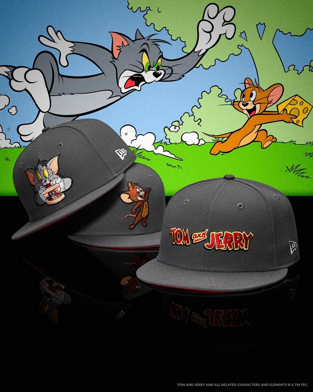 ニューエラ・キャップのインスタグラム：「The never-ending battle between cat and mouse on a #NewEraCap. The Tom and Jerry Collection just dropped at neweracap.com」