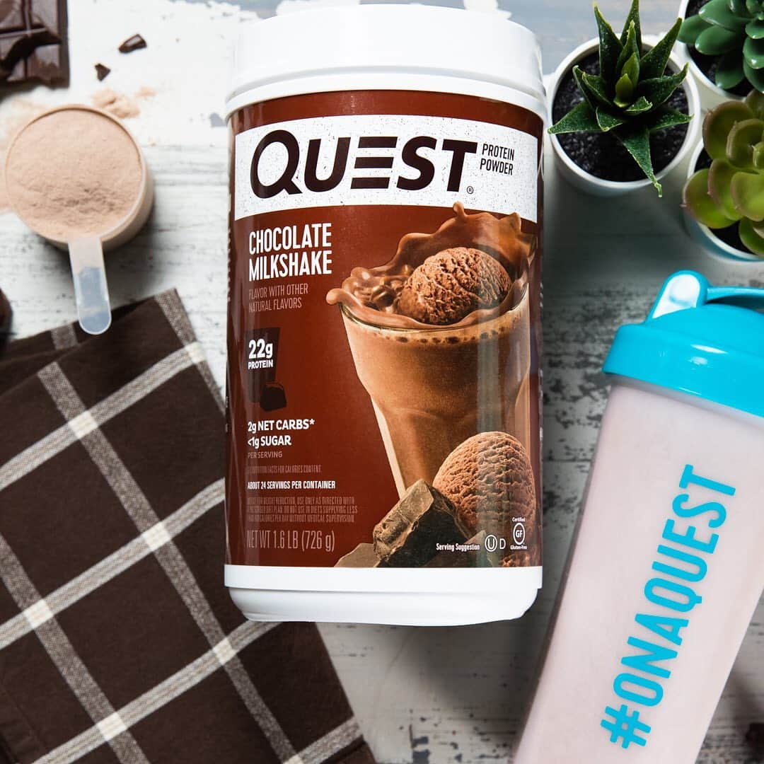 questnutritionさんのインスタグラム写真 - (questnutritionInstagram)「Did you know that we offer our Vanilla, Chocolate, & Peanut Butter Protein Powders in 1.6 & 3 lb. canister sizes? 🙌 • Available now at QuestNutrition.com. These three great tasting flavors range from 22-24g protein, 2g net carbs, & 1g of sugar or less per serving. Perfect for baking or on the go! 💪 #OnaQuest」9月22日 1時07分 - questnutrition