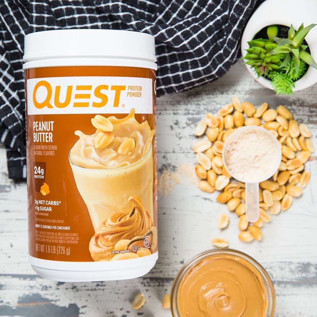 questnutritionさんのインスタグラム写真 - (questnutritionInstagram)「Did you know that we offer our Vanilla, Chocolate, & Peanut Butter Protein Powders in 1.6 & 3 lb. canister sizes? 🙌 • Available now at QuestNutrition.com. These three great tasting flavors range from 22-24g protein, 2g net carbs, & 1g of sugar or less per serving. Perfect for baking or on the go! 💪 #OnaQuest」9月22日 1時07分 - questnutrition