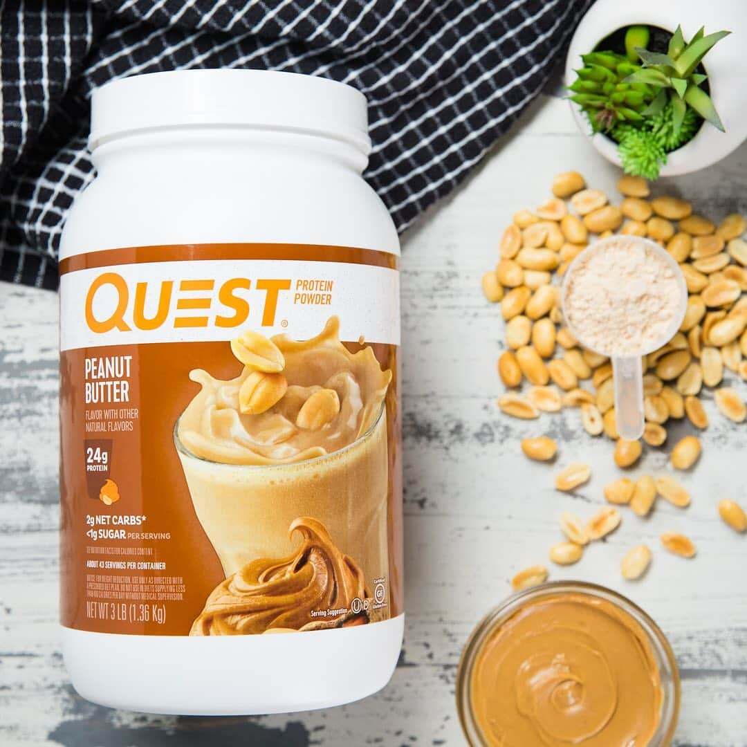 questnutritionさんのインスタグラム写真 - (questnutritionInstagram)「Did you know that we offer our Vanilla, Chocolate, & Peanut Butter Protein Powders in 1.6 & 3 lb. canister sizes? 🙌 • Available now at QuestNutrition.com. These three great tasting flavors range from 22-24g protein, 2g net carbs, & 1g of sugar or less per serving. Perfect for baking or on the go! 💪 #OnaQuest」9月22日 1時07分 - questnutrition