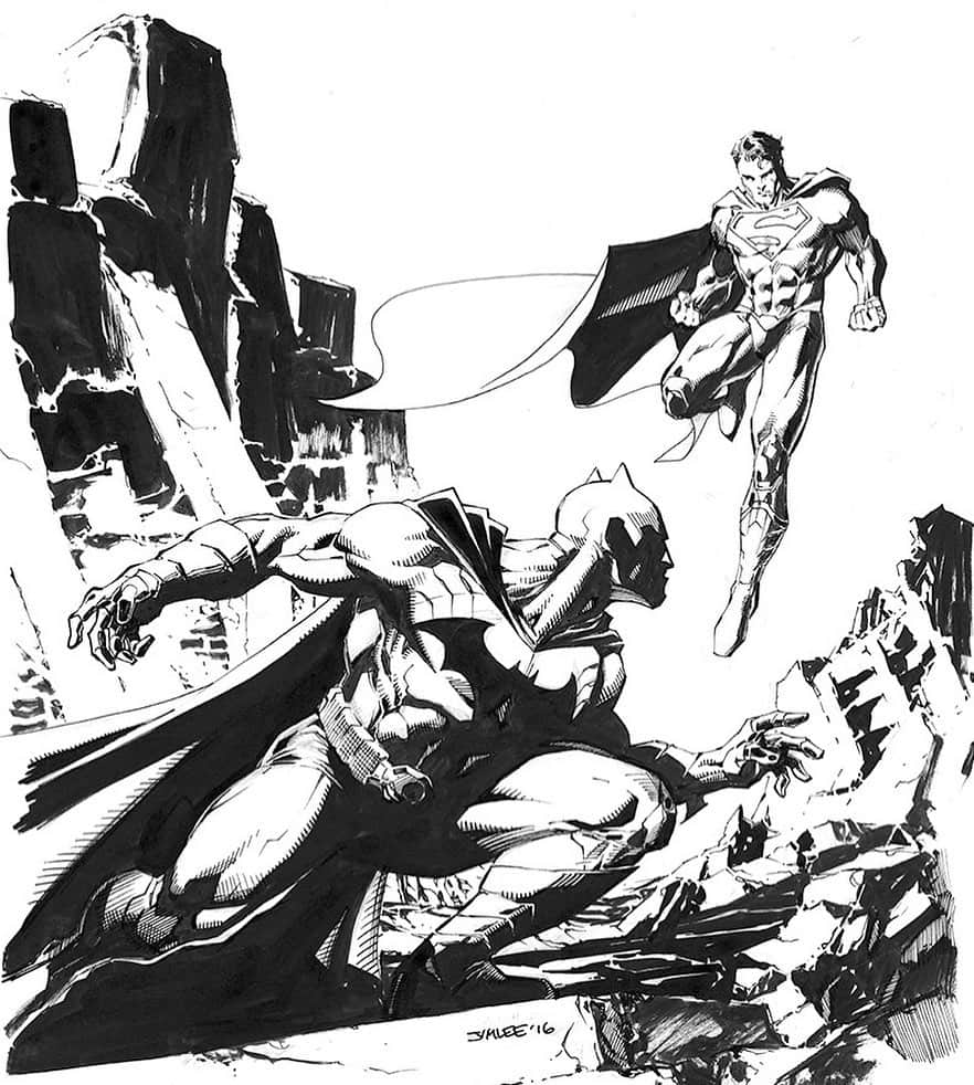 クリス・ドートリーのインスタグラム：「And finally, here’s @jimlee glorious inks over my pencils for 2016 Batman #50 variant cover! #batmanday #batman 🦇🦇🦇🦇🦇🦇」