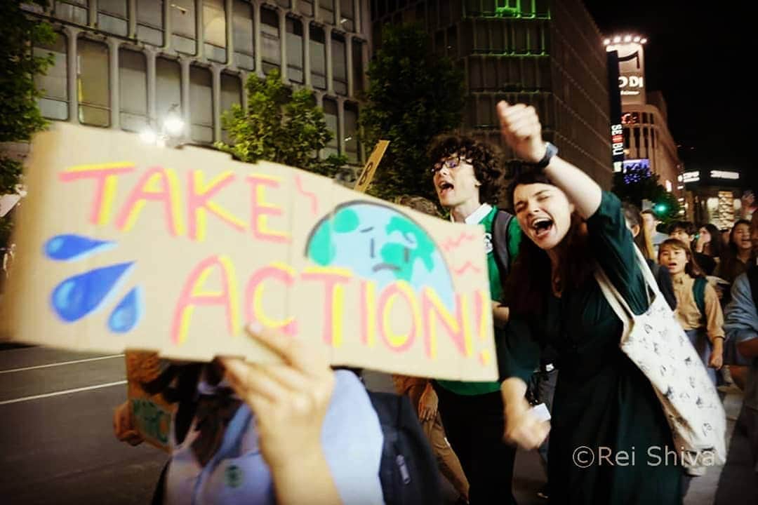 志葉玲のインスタグラム：「#グローバル気候マーチ #fridaysforfuture #気候正義 #climatejustice #climateaction #tokyo」
