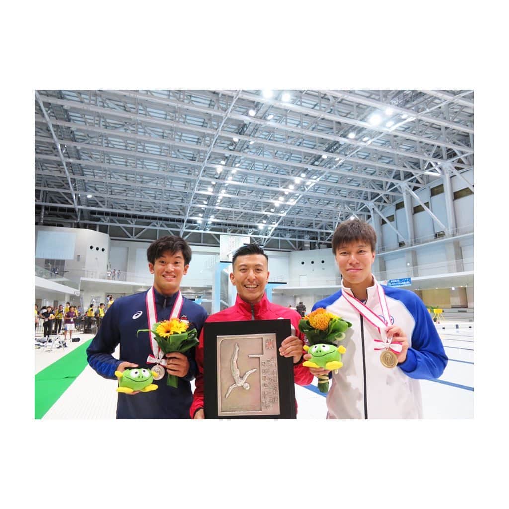 寺内健のインスタグラム：「今シーズン締めくくり。内容はイマイチでしたが無事優勝で締めくくれました。3週連続の試合は予想以上に大変でしたが、来年に向けまた良い課題が出来たと思います。たくさんの応援頂きありがとうございました！ 後輩たちと争えたことを嬉しく思います。 #diving #日本選手権 #金沢 #mikihouse」