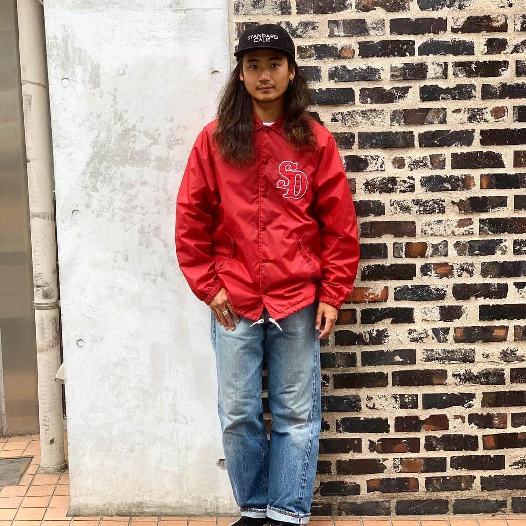 のインスタグラム：「お待たせしました！！ コーチジャケット本日から発売です！！ #standardcalifornia #スタンダードカリフォルニア #coachjacket #コーチジャケット #madeinjapan #todaysstaffofstandardcalifornia」