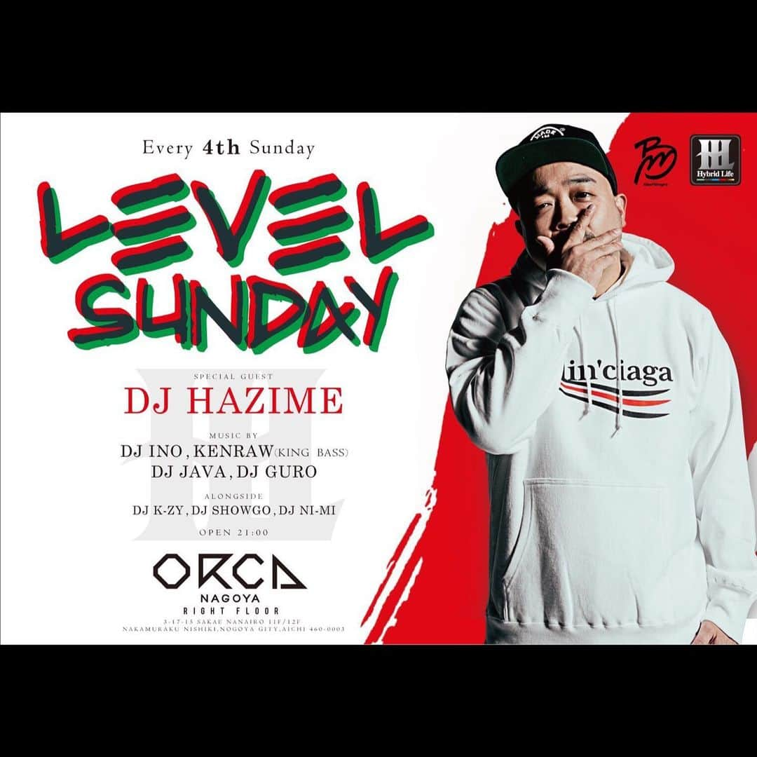 DJ HAZIMEさんのインスタグラム写真 - (DJ HAZIMEInstagram)「今夜2セット目 “Level” @orcanagoya ライトフロア With @djinojp @knrw @dj_java_japan & More  #nagoya #orca #level  #BeePMmgmt  24:30からプレイします🎶 お近くの方は是非✌️」9月22日 16時21分 - djhazime