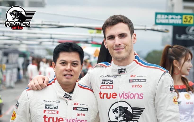 Toyota team thailandさんのインスタグラム写真 - (Toyota team thailandInstagram)「Panther arto team Thailand กับ Sugo GT 300km Race ออกตัว Grid Starts อันดับได้ที่ 15 ในรุ่น GT300 จากรถทั้งหมด 28 คัน ด้วยสภาพอากาศที่ไม่เป็นใจนัก เราทำอันดับได้ที่ 21 โดยทำรอบสนามได้ 75 รอบ พวกเราตั้งใจและพยายามอย่างเต็มที่ หวังว่าแฟนๆ จะเชียร์ให้กำลังใจทีมแข่งรถสัญชาติไทยต่อไปนะครับผม ✌🏻✌🏻🇹🇭 พบกันสนามสุดท้ายของฤดูกาล 2019 AutoBacs SUPER GT Round 8 MOTEGI GT 250km Race "Grand Final" วันที่ 2-3 November ครับผม Lexus RC F GT3 #35 Drivers: Man Nattapong Hortongkum// Saen Walkingshaw #อยากเห็นคนไทยหัวใจมอเตอร์สปอร์ต #TeamWork #TOYOTAteamThailand #CheerThai #ThaiPride #ไม่เชียร์ไทยแล้วจะเชียร์ใคร #แข่งรถ #นักแข่ง #ทีมคนไทย #Car #RaceCar #Racing #SuperCar #LexusRCF #SuperGT #Japan」9月22日 16時29分 - toyotagazooracingteamthailand