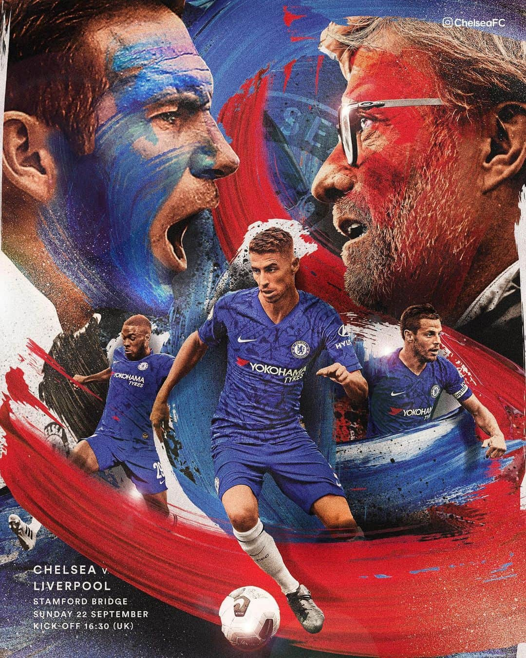 チェルシーFCさんのインスタグラム写真 - (チェルシーFCInstagram)「🔵🔴 Blue vs red. Chelsea vs Liverpool. Let’s do it! 👊 #CFC #Chelsea」9月22日 17時13分 - chelseafc