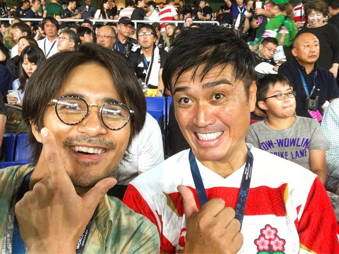 斉藤祥太さんのインスタグラム写真 - (斉藤祥太Instagram)「ラグビーからの仲間たち♪ 楽しい一日😆 #rwc2019  #地元の仲間 と #酔っ払い #頭ガンガン #酒弱な僕 #斉藤祥太 #細川兄貴 #パパと物もらいお龍」9月22日 17時14分 - shota_ta_sho