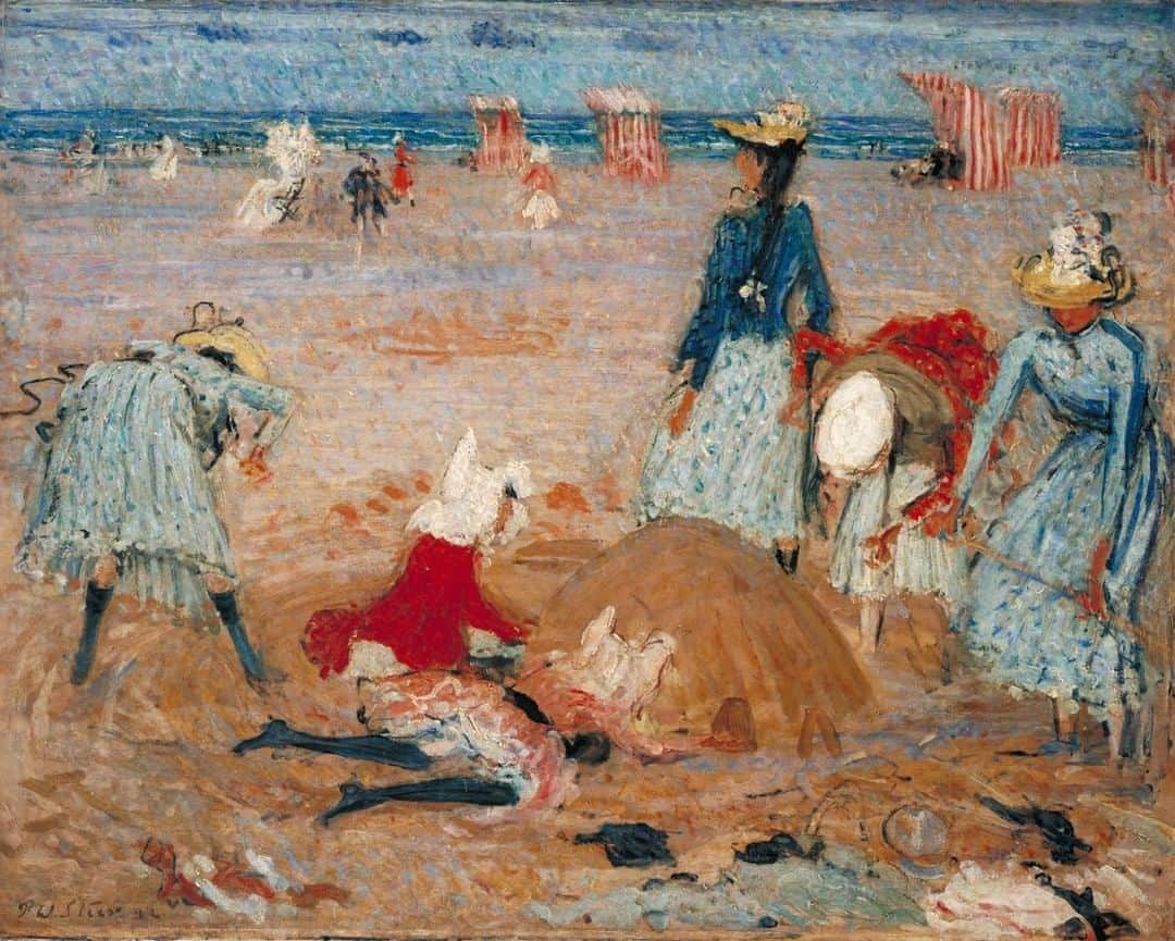 テート・ギャラリーさんのインスタグラム写真 - (テート・ギャラリーInstagram)「Autumn officially begins tomorrow! 🍂 What's been your favourite memory of the summer?  Philip Wilson Steer, Boulogne Sands 1888–91, on free display at Tate Britain.」9月22日 21時05分 - tate