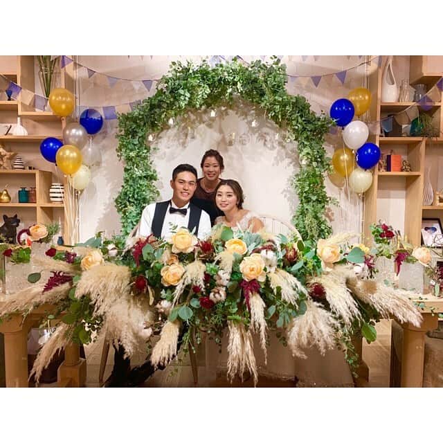 赤瀬紗也香のインスタグラム：「❁. 今日はつっくんと優奈ちゃんの結婚式👰🏻🤵🏻💍 とっっっても素敵すぎた…😭❤️ 招待してくれてありがとう！ そして本当におめでとう🌹💗 . #HappyWedding#tsubasayuna0922 #2019.09.22」