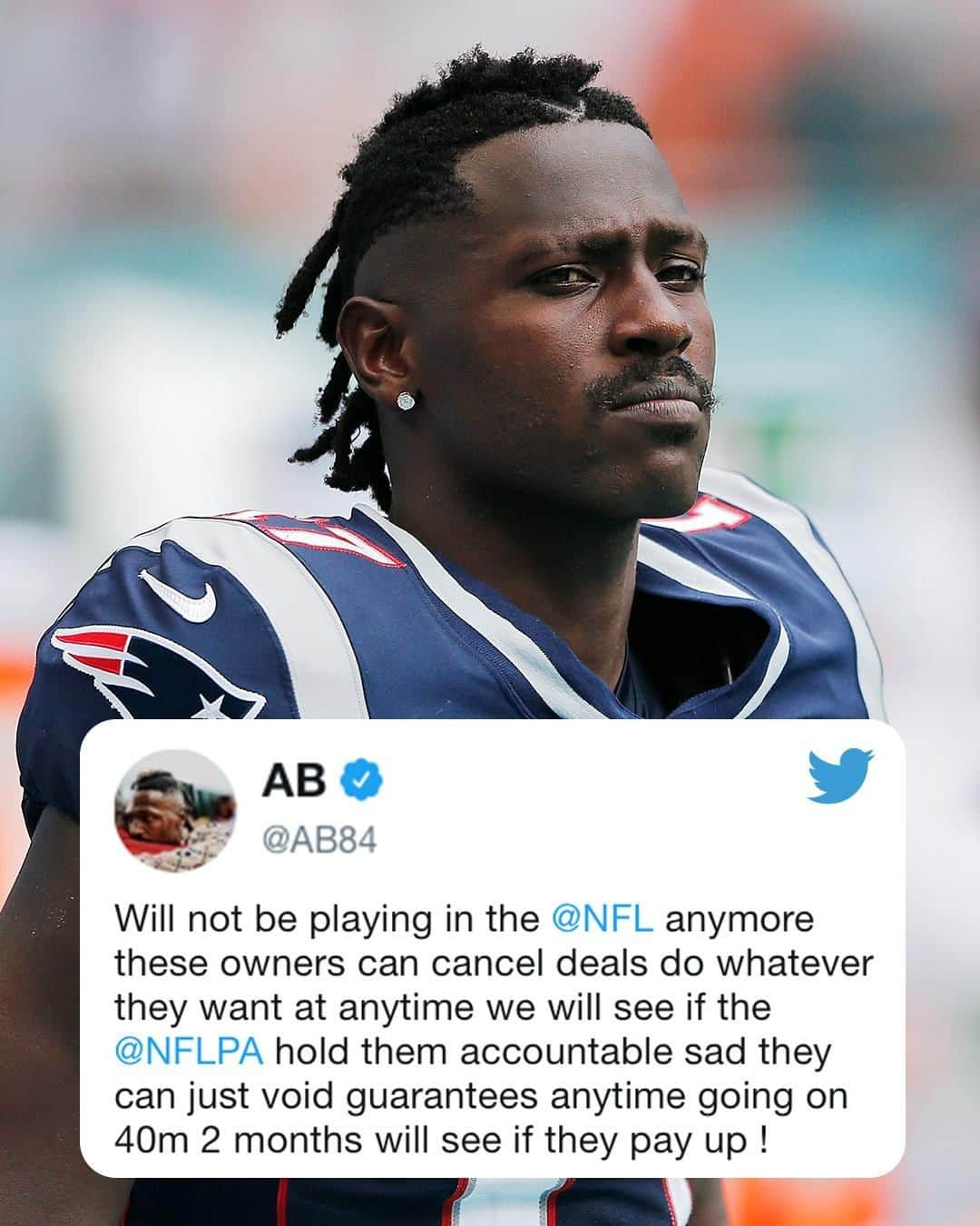 スポーツセンターさんのインスタグラム写真 - (スポーツセンターInstagram)「Antonio Brown says he "won't be playing in the NFL anymore."」9月22日 22時38分 - sportscenter