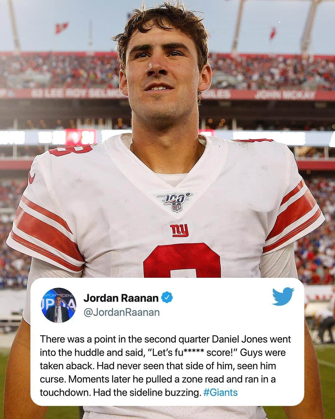 espnさんのインスタグラム写真 - (espnInstagram)「Daniel Jones knew how to get everyone fired up 😤 (via @jordanraananespn)」9月23日 9時44分 - espn