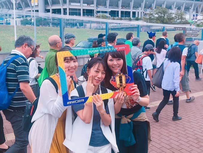 長澤彩子さんのインスタグラム写真 - (長澤彩子Instagram)「本当に日本で #rwc2019  が開幕したんだなって。  言葉、文化、宗教、人種。 ラグビーを通して違いを乗り越え、相手を尊敬し思いやる。  最高にpeacefulな空間。 もう感動しちゃうよね。」9月23日 8時45分 - ayako212nagasawa