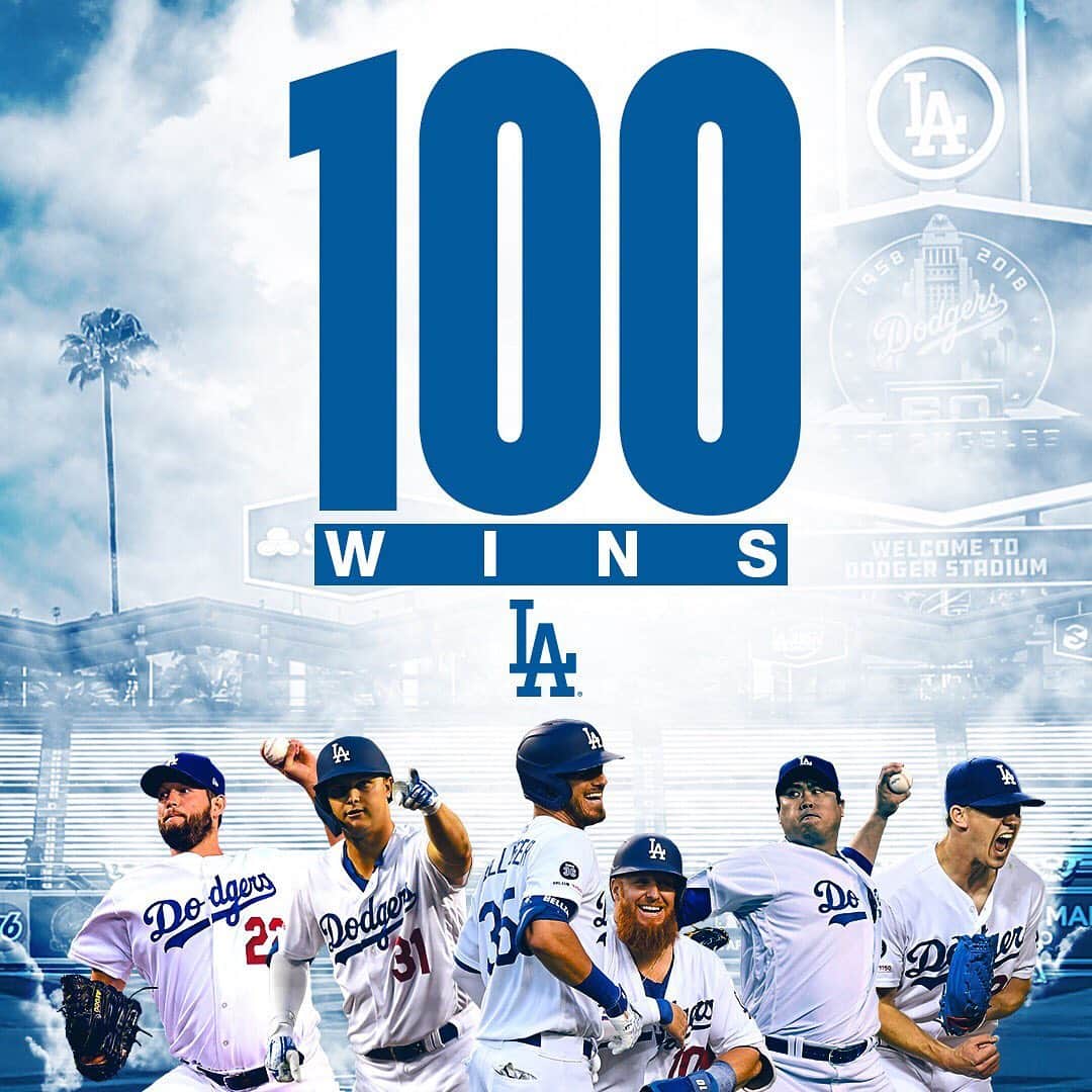 MLBさんのインスタグラム写真 - (MLBInstagram)「LA hits the century mark. 💯」9月23日 9時02分 - mlb