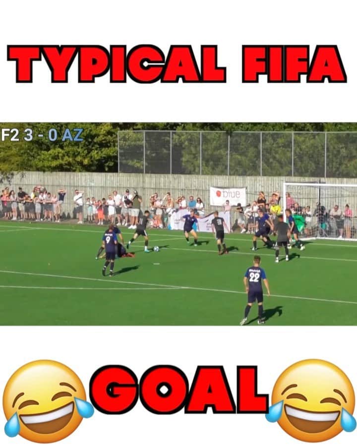 のインスタグラム：「Tag a mate who only scores goals like this on FIFA😂  Great finish from Billy from the recent @f2footballclub game vs @kickalzfc  NOW ON YouTube - Link in bio」