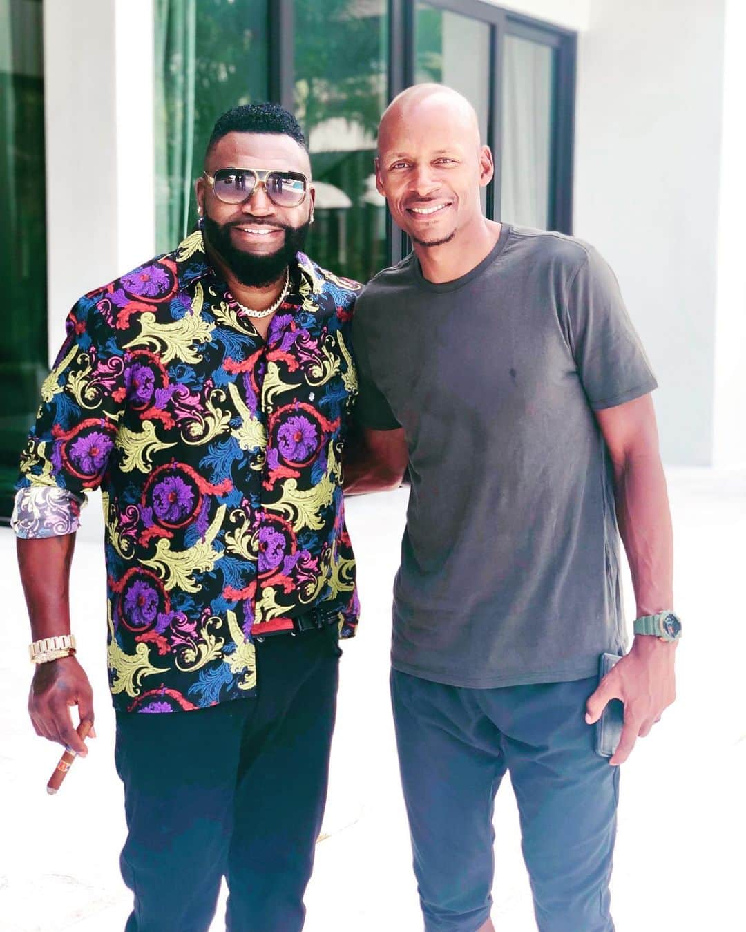 レイ・アレンのインスタグラム：「The Big Papi! @davidortiz #mybrother #salsasunday」