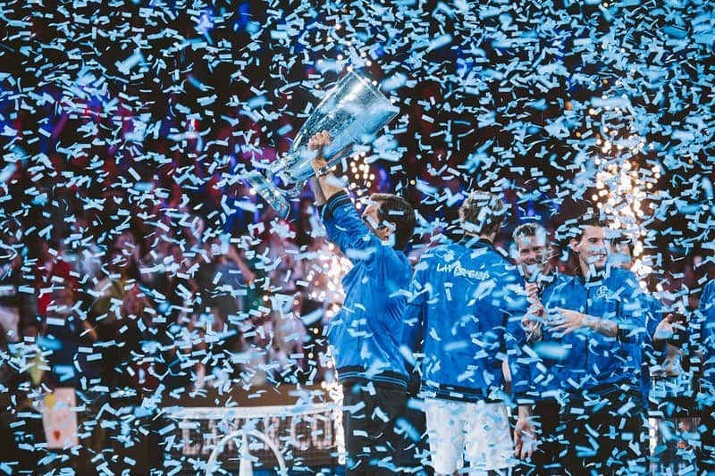 ロジャー・フェデラーのインスタグラム：「EPIC 🏆 #geneva #lavercup」