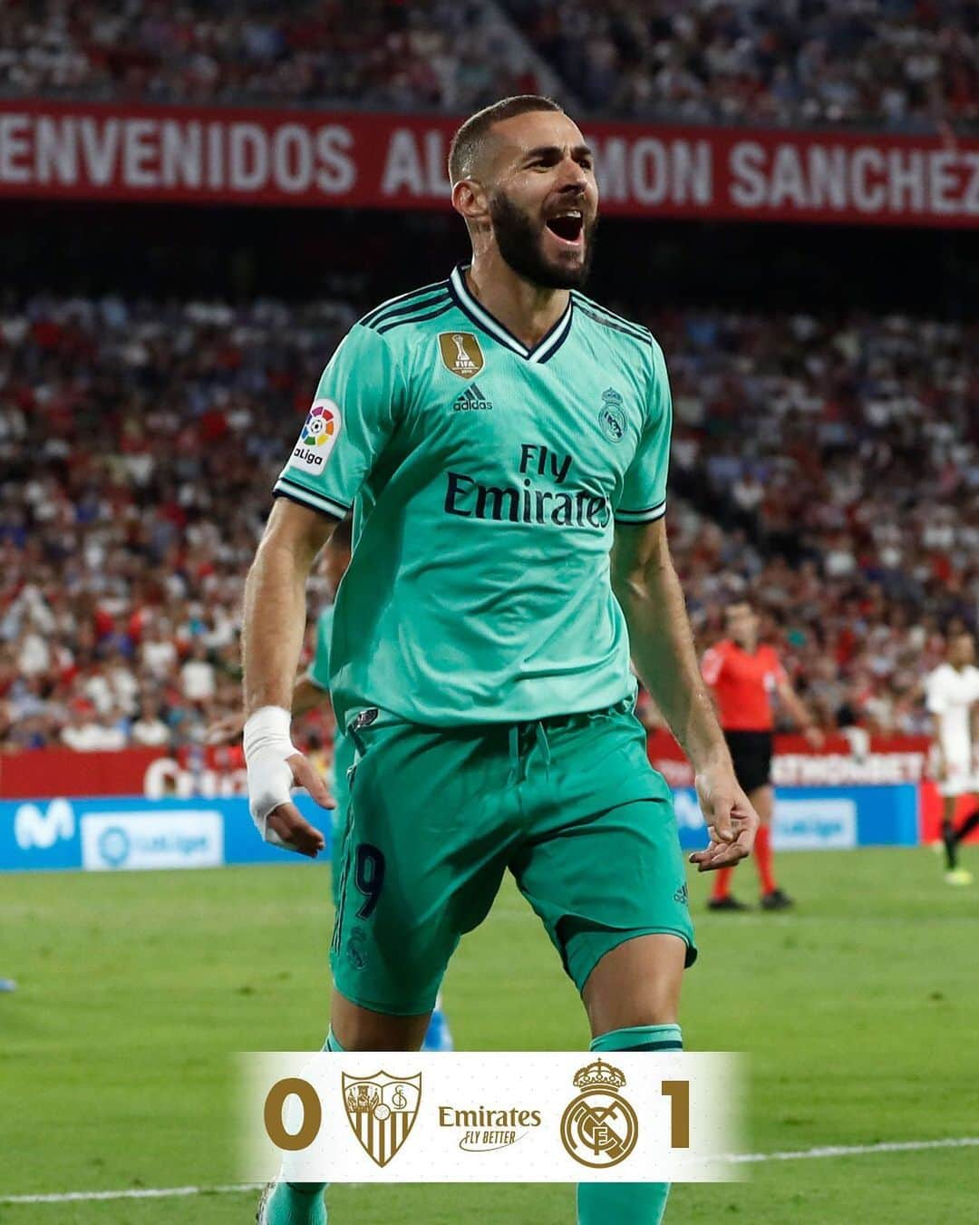 レアル・マドリードさんのインスタグラム写真 - (レアル・マドリードInstagram)「Sevilla 0-1 Real Madrid ⚽ 64' @KarimBenzema  #Emirates | #RMLiga」9月23日 5時57分 - realmadrid