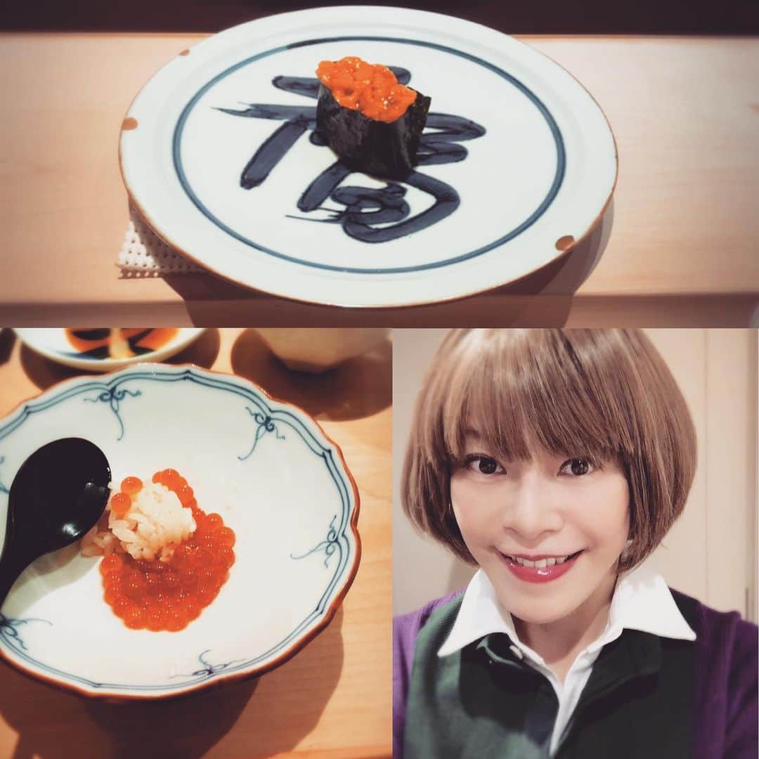 北川悦吏子のインスタグラム：「パレスホテルでお鮨！ご機嫌です^_^。」