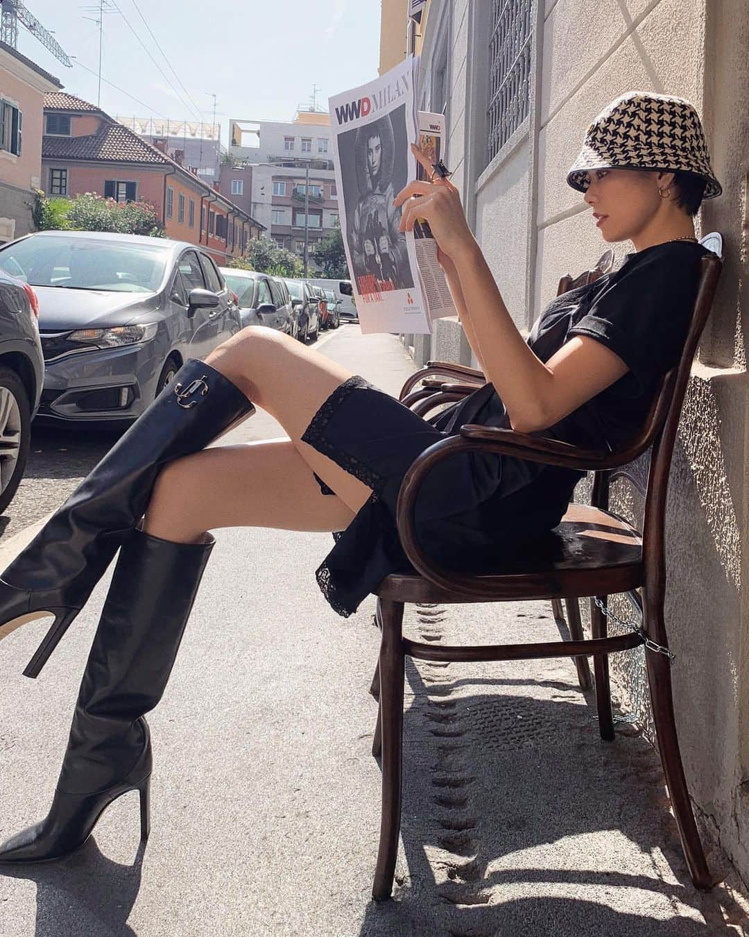 森星さんのインスタグラム写真 - (森星Instagram)「Day in Milan with my #JCcollection 🖤 @jimmychoo」9月23日 10時10分 - hikari