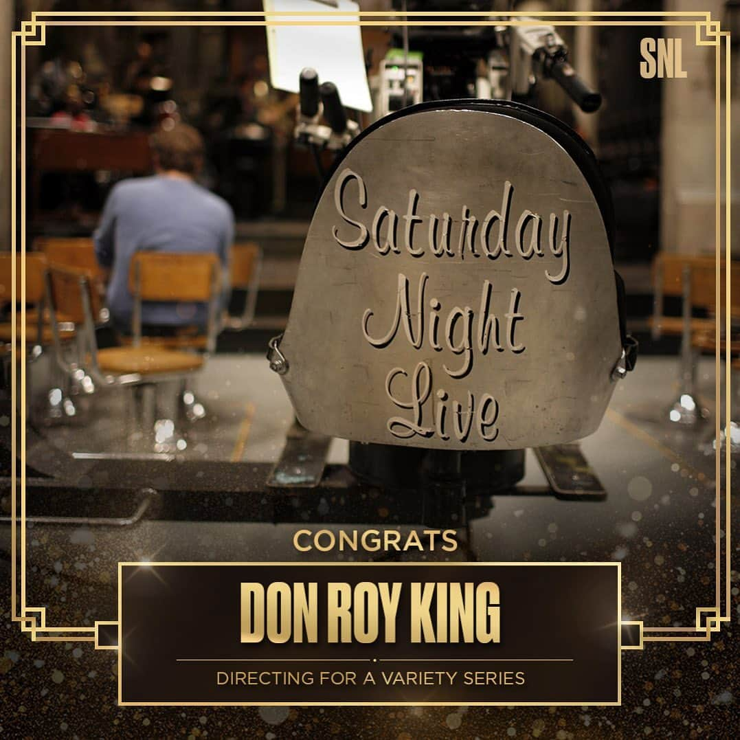 Saturday Night Liveさんのインスタグラム写真 - (Saturday Night LiveInstagram)「𝗔𝗻𝗱 𝘁𝗵𝗲 𝗘𝗺𝗺𝘆 𝗴𝗼𝗲𝘀 𝘁𝗼... 🎉 Don Roy King! 🎉」9月23日 11時10分 - nbcsnl