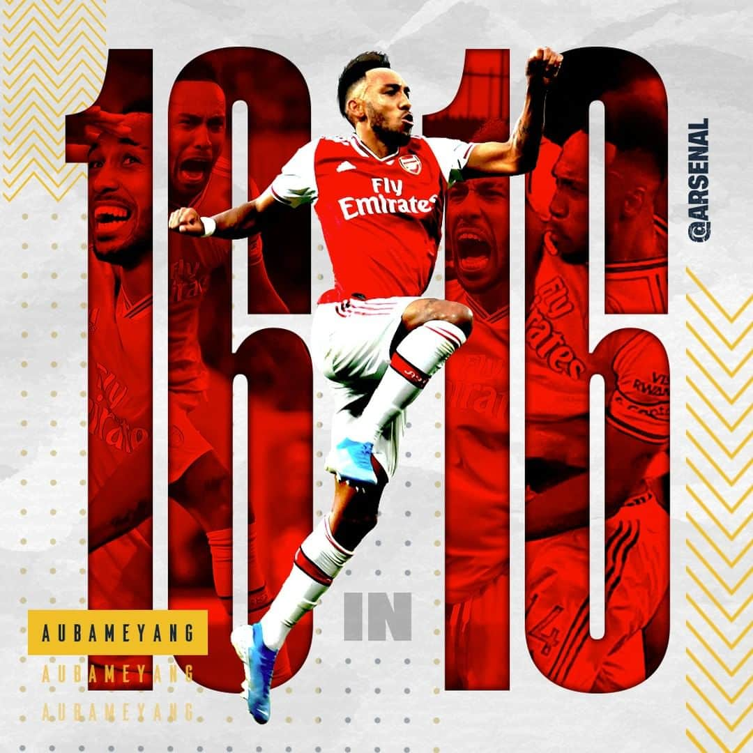 アーセナルFCさんのインスタグラム写真 - (アーセナルFCInstagram)「🔥 16 goals in 16 games for @aubameyang97 ⁠ ⁠ #arsenal #aubameyang #afc⁠ #gunners #gunners #arsenalfc」9月23日 14時00分 - arsenal