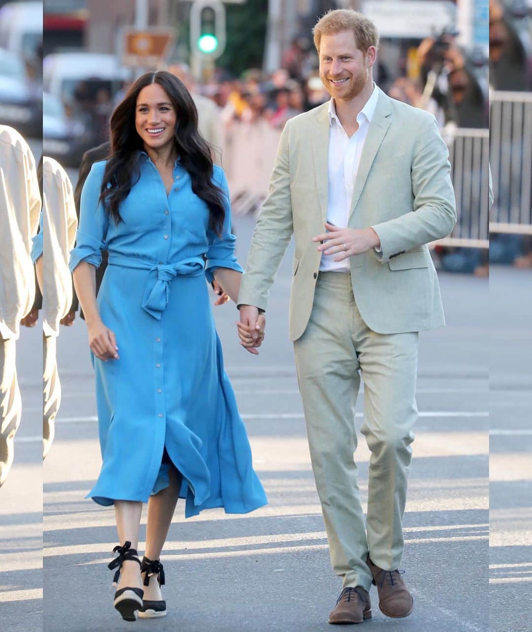 のインスタグラム：「Duchess Meghan Markle and Prince Harry step out for another appearance in South Africa and this time, they’re revealing why Archie isn’t with them yet on the tour. Tap this pic in the LINK IN BIO to find out.  #MeghanMarkle #PrinceHarry Photos: Getty」