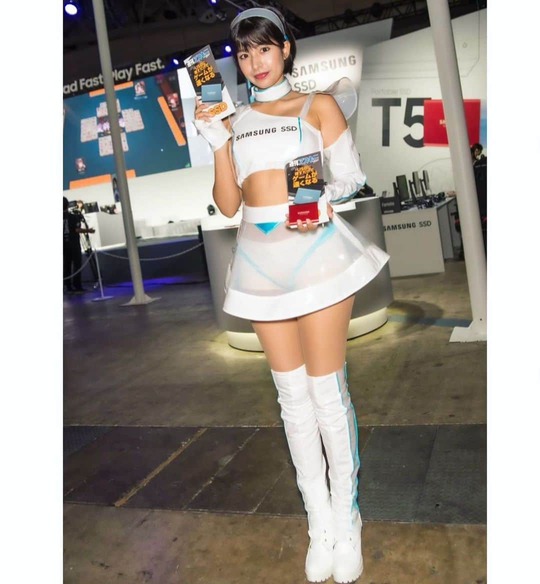 藤井マリーさんのインスタグラム写真 - (藤井マリーInstagram)「#TGS #TGS2019 #ビジネスデー のみ #samsung #SSD #ゲーム #モデルコンパニオン #裸眼メイク #黒髪ショート」9月23日 19時20分 - fujimary_6