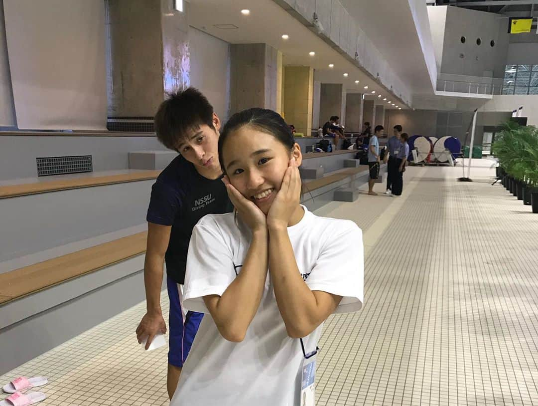 金戸凜さんのインスタグラム写真 - (金戸凜Instagram)「日本選手権おわり ・ 今回は先週の怪我のこともあったので3mシンクロだけにしました！ それでも自分なりにいい演技ができたんじゃないかと思います！ @mai___ysd ありがとう🙆🏻‍♀️ ・ そしてそして、凜の大好きなさやかちゃんが２連覇🥰 ほんとにおめでとう！ いつまでもさやかちゃんの演技が大好きです😘 凜２月頑張るよ😤 ・ あとあと、ここで引退される先輩方、お疲れ様でした🙆🏻‍♀️ 凜も頑張ろっと ・ ・ #日本選手権 #シンクロ3位 #2019」9月23日 19時32分 - rin.kaneto