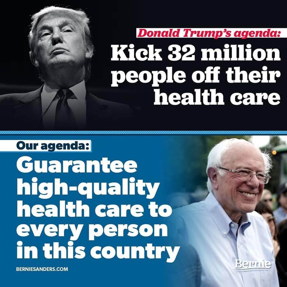 バーニー・サンダースさんのインスタグラム写真 - (バーニー・サンダースInstagram)「Trump’s plan: kick millions off of their health care. Our plan: guarantee health care to every person in this country.」9月23日 22時12分 - berniesanders