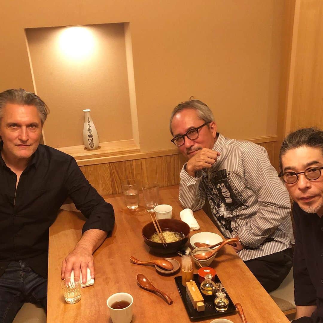 高橋幸宏さんのインスタグラム写真 - (高橋幸宏Instagram)「今夜、With Steve & Keiji #stevejansen  #keijiterai #yukihirotakahashi  #dinner」9月23日 22時25分 - room66_yukihiro