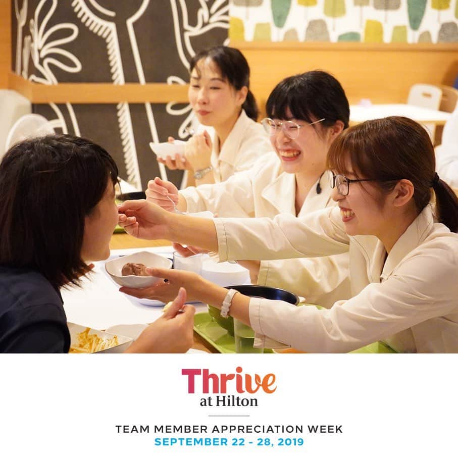 ヒルトン東京ベイ Hilton Tokyo Bayさんのインスタグラム写真 - (ヒルトン東京ベイ Hilton Tokyo BayInstagram)「9月はヒルトンでイベントが目白押しです! 先週ご紹介した「ハウスキーピングウィーク」に引き続き、今週は「Team Member Appreciation Week（チームメンバー感謝週間）が始りまりました✨  ヒルトンでは従業員を「チームメンバー」と呼んでいます。チームメンバーひとりひとりに感謝の気持ちを伝える1週間として、ヒルトングループの各ホテルで様々な独自のアクティビティが催されます‼️ ヒルトン東京ベイでは、昨日、各チームメンバーの自宅に招待状が送り届けられ📬、今日はイベント第1弾として従業員食堂でアイスクリームが振る舞われました🍧仕事合間のスイーツに、チームメンバーは笑顔、笑顔、笑顔です😄明日は何があるのかな？  September is the event month at Hilton‼️Following International Housekeeping Week, Hilton’s “Team Member Appreciation Week” kicked off yesterday✨  At Hilton Tokyo Bay, Invitations to this annual event were sent out to each team member📬 and you can find many smiles as we served ice cream throughout the day today🍨😄 We truly appreciate all team member’s hard work each and every day to bring our Purpose to life✨Stay tuned to see what’s coming up next!  #ヒルトン東京ベイ #チームメンバー #ありがとう　#感謝　#東京ディズニーリゾート　#おもてなし#ヒルトン #ワンチーム #チーム  #WeAreHilton #WeAreHospitality #Hilton #hiltontokyobay #team #teammembers #contest #appreciation #work #worklife #teamwork #celebration #event #fun #hospitality #lovemyjob #TMAWContest #oneteam #hilton100 #hilton100anniversary」9月23日 22時24分 - hiltontokyobay