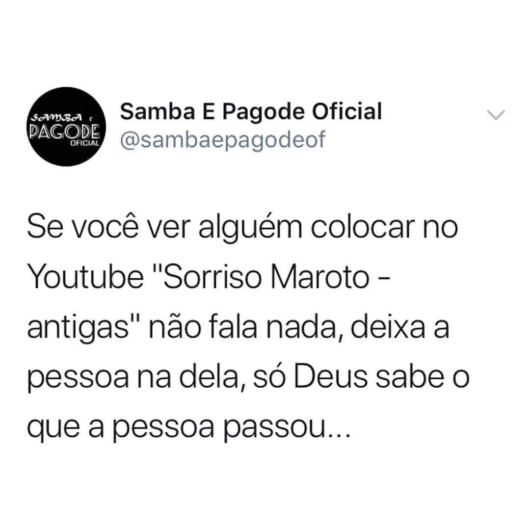 Sorriso Marotoのインスタグラム：「E que seja uma semana de luz  pra essas pessoas e pra nós 😀😂 #Repost @sambaepagodeoficial ・・・ Só Deus sabe  Siga o Samba e Pagode Oficial no Twitter, LINK na bio!  #sambaepagodeoficial」