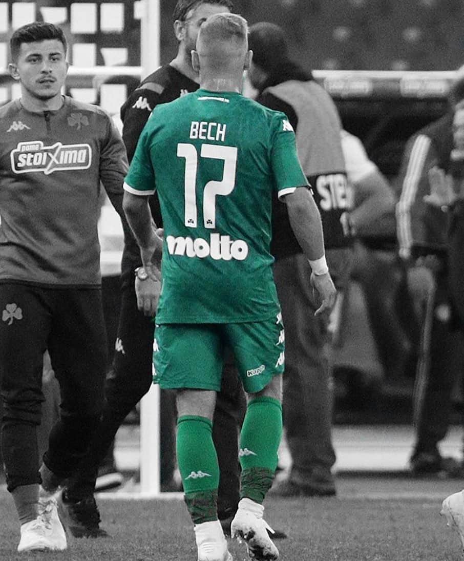 ウッフェ・ベックのインスタグラム：「Happy to get my debut at the Panathinaikos - Olympiakos derby. What an intens fight 💥」