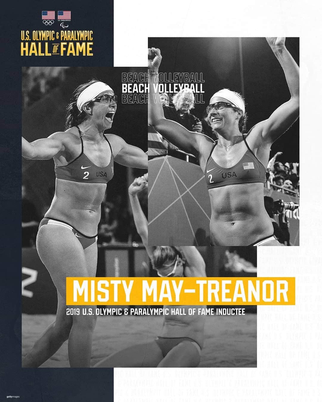 USA Volleyballさんのインスタグラム写真 - (USA VolleyballInstagram)「Forever enshrined. 📣 Welcome to the U.S. Olympic & Paralympic Hall of Fame Class of 2019, Misty May-Treanor! 👏 #TeamUSAHOF」9月24日 0時29分 - usavolleyball