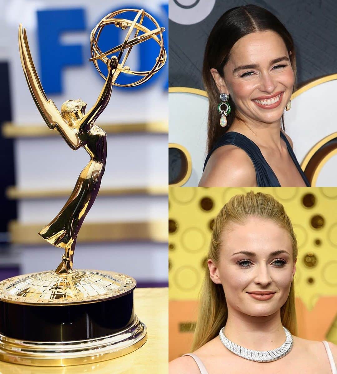 のインスタグラム：「Just Jared readers have spoken and chosen the 10 best looks from last night’s Emmys! Tap this pic in the LINK IN BIO to see whose look is number one.  Photo: Getty」