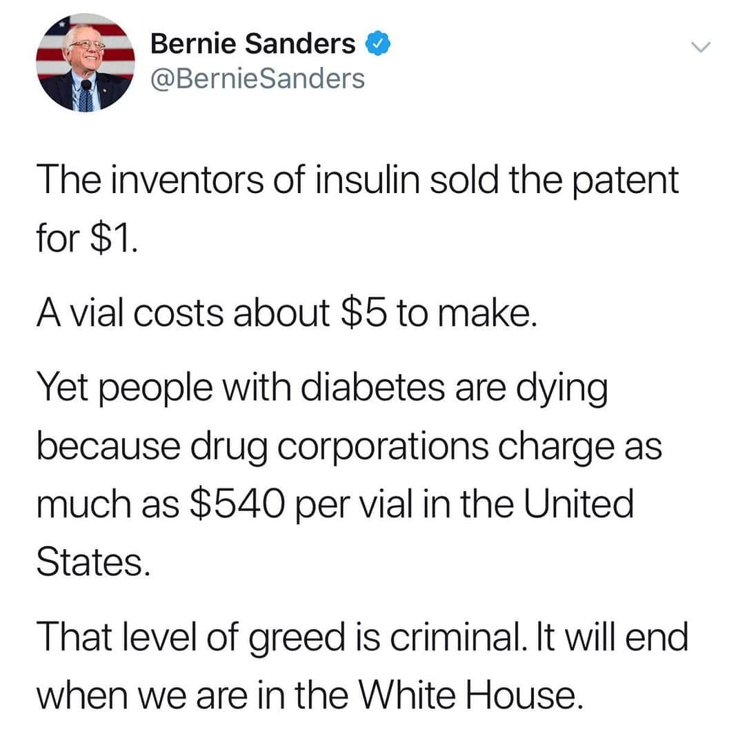 バーニー・サンダースさんのインスタグラム写真 - (バーニー・サンダースInstagram)「The pharmaceutical industry is the biggest bunch of crooks in this country.」9月24日 4時40分 - berniesanders