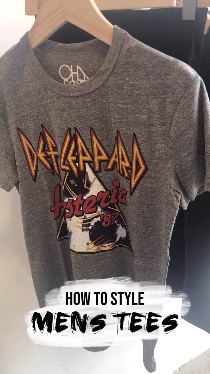 チェイサーのインスタグラム：「Model is wearing a size small in all Men’s tees.  Def Leppard Tee- https://www.chaserbrand.com/products/cm100303-def056-stkgry?_pos=8&_sid=3de5f1e3d&_ss=r  Bowie Tee: https://www.chaserbrand.com/products/cm100303-dvb080-avalon?_pos=2&_sid=d06612503&_ss=r  ACDC Tee: https://www.chaserbrand.com/products/cm100303-acd098-blk?_pos=15&_sid=e0dc20f43&_ss=r  Pink Floyd Tee: https://www.chaserbrand.com/products/cm100301-pkf258-vblk?_pos=23&_sid=8a1d3e98c&_ss=r」